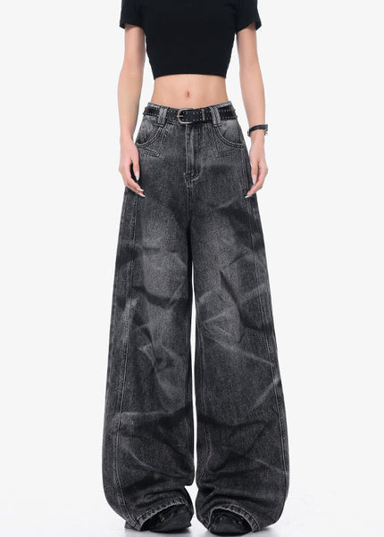 Black Retro Casual Straight Leg Jeans for Women - S / Black - Women’s Jeans