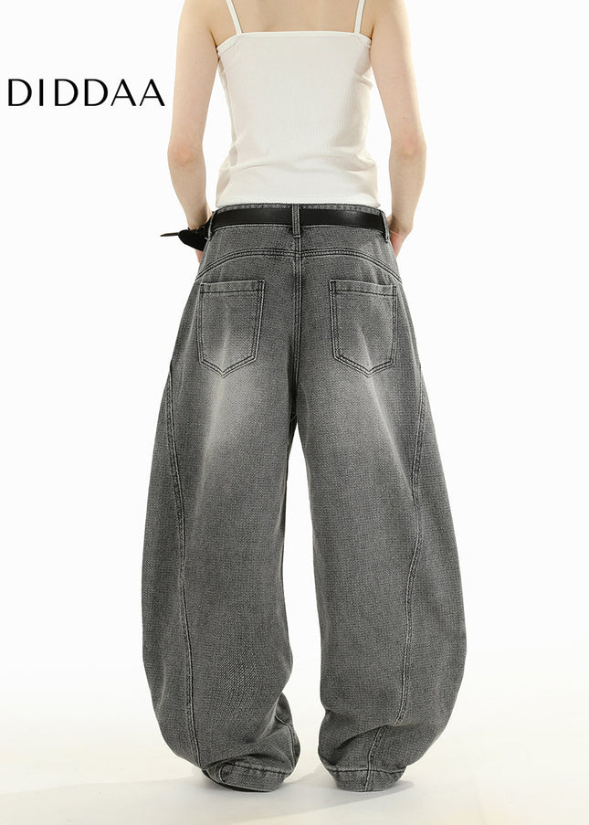 Black Retro Distressed Scimitar Jeans for Men and Women - Men’s Jeans