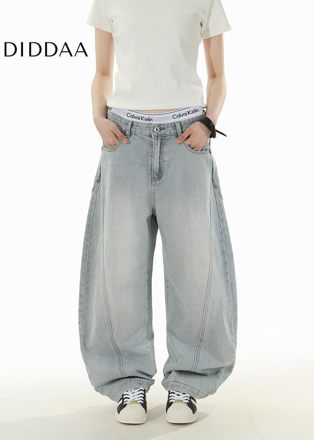 Black Retro Distressed Scimitar Jeans for Men and Women - Men’s Jeans