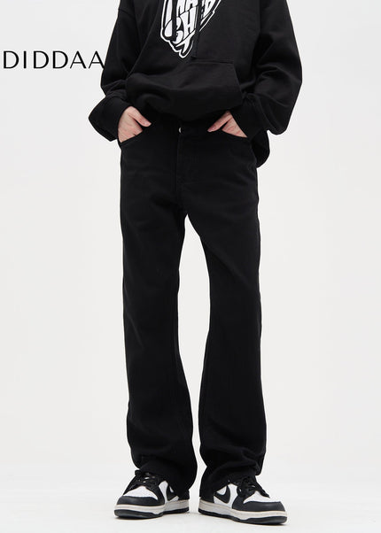 Black Retro Slim Straight Jeans for Men - Men’s Jeans