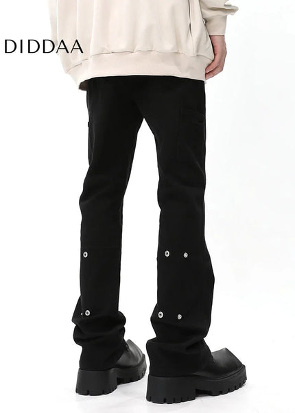 Black Retro Slim Straight-Leg Jeans for Men - Men’s Jeans