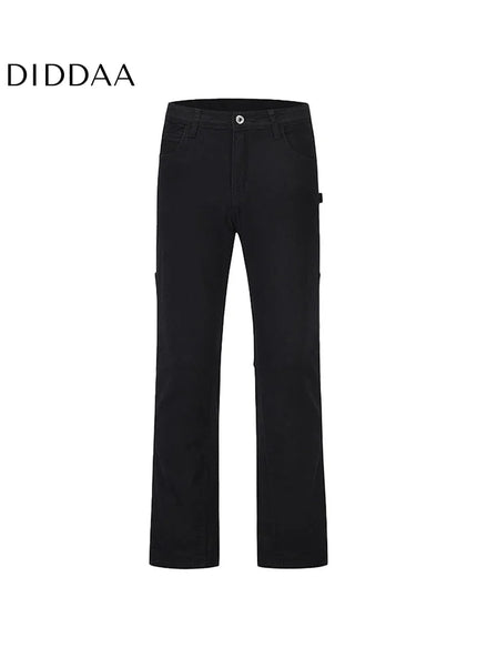 Black Retro Slim Straight-Leg Jeans for Men - Men’s Jeans