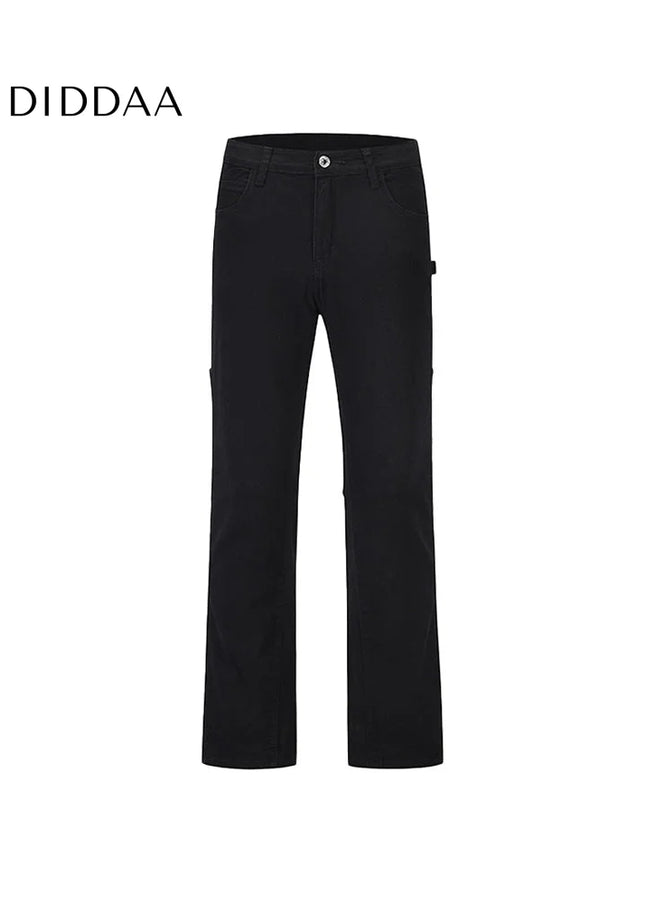 Black Retro Slim Straight-Leg Jeans for Men - Men’s Jeans