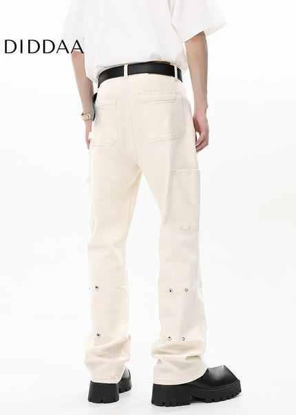 Black Retro Slim Straight-Leg Jeans for Men - Men’s Jeans
