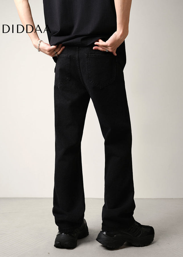 Black Slightly Flared Casual Jeans for Men - Men’s Jeans