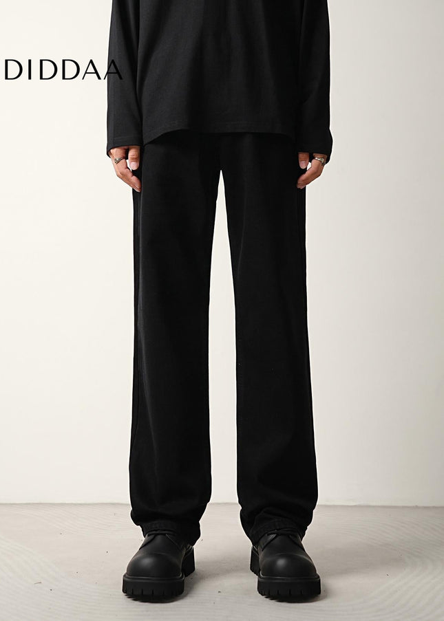 Black Slightly Flared Wide-Leg Jeans for Men and Women - Men’s Jeans