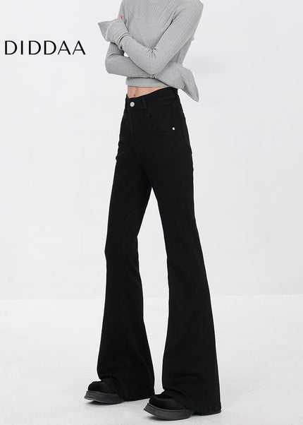 Black Slim Slightly Flared Jeans KEN STUDIO2025 Women’s - Women’s Jeans