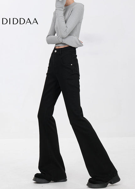 Black Slim Slightly Flared Jeans KEN STUDIO2025 Women’s - Women’s Jeans