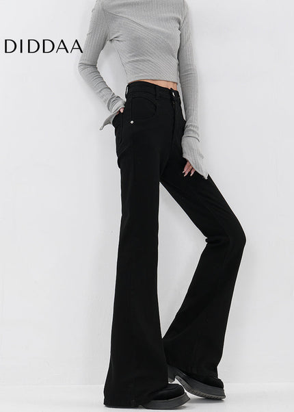 Black Slim Slightly Flared Jeans KEN STUDIO2025 Women’s - Women’s Jeans