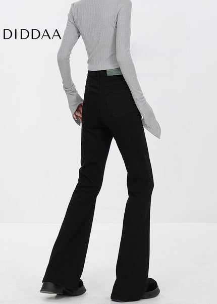 Black Slim Slightly Flared Jeans KEN STUDIO2025 Women’s - Women’s Jeans