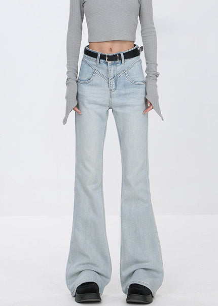 Black Slim Slightly Flared Jeans KEN STUDIO2025 Women’s - S / Light Blue - Women’s Jeans