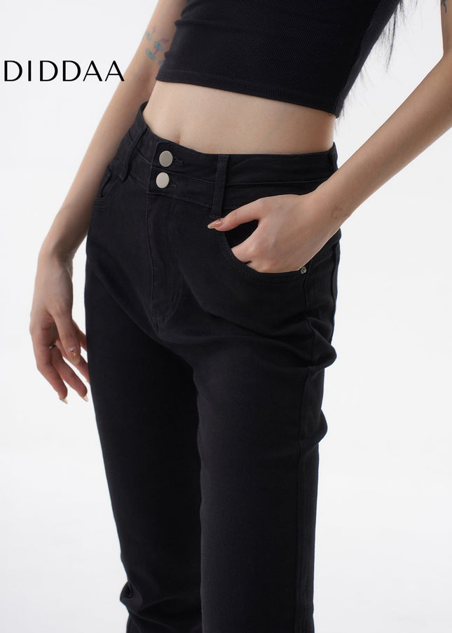 Black Slimming High Waist Stretch Jeans for Women - Women’s Jeans