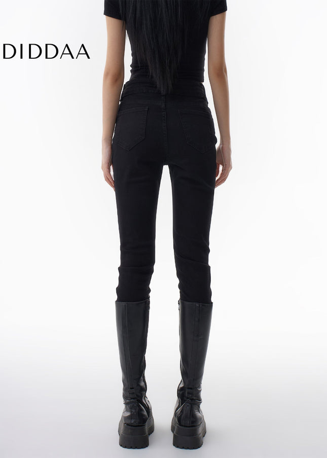 Black Slimming High Waist Stretch Jeans for Women - Women’s Jeans