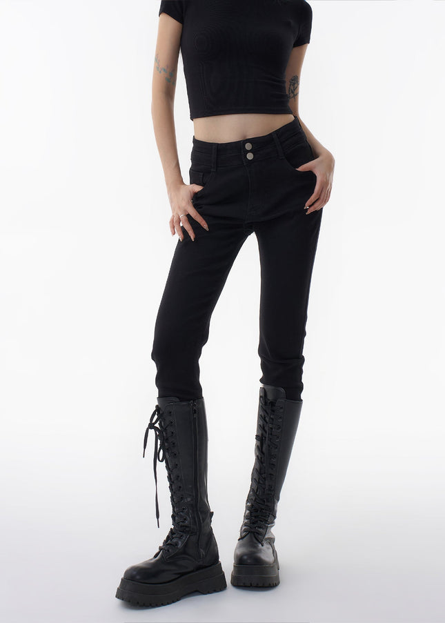 Black Slimming High Waist Stretch Jeans for Women - Women’s Jeans