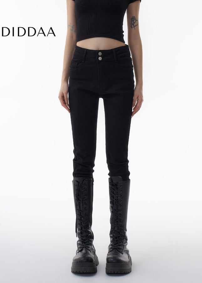 Black Slimming High Waist Stretch Jeans for Women - Women’s Jeans
