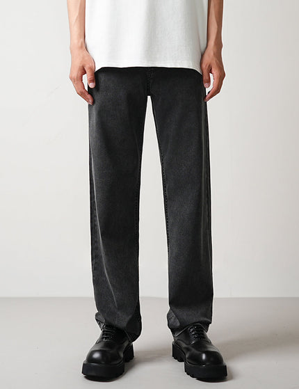 Black Stretch Drape Slim Fit Casual Jeans for Men - 28 / Dark Grey - Men’s Jeans