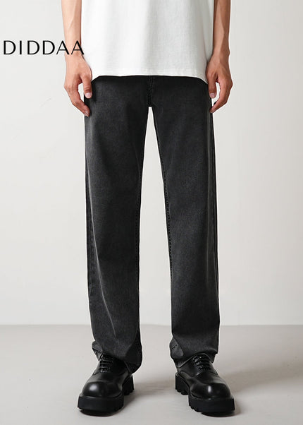 Black Stretch Drape Slim Fit Casual Jeans for Men - Men’s Jeans