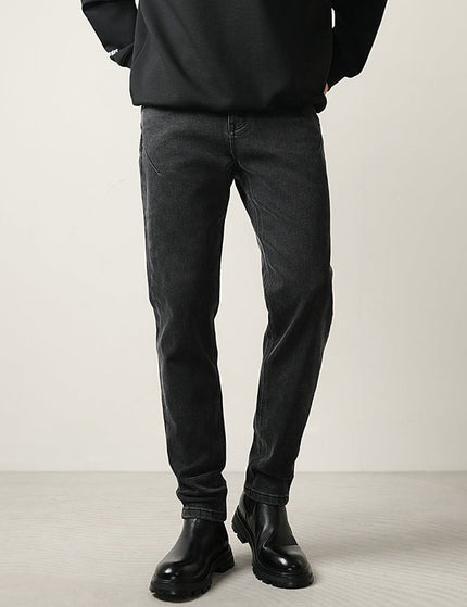 Black Stretch Loose Straight Leg Jeans for Men - 28 / Dark Grey - Men’s Jeans