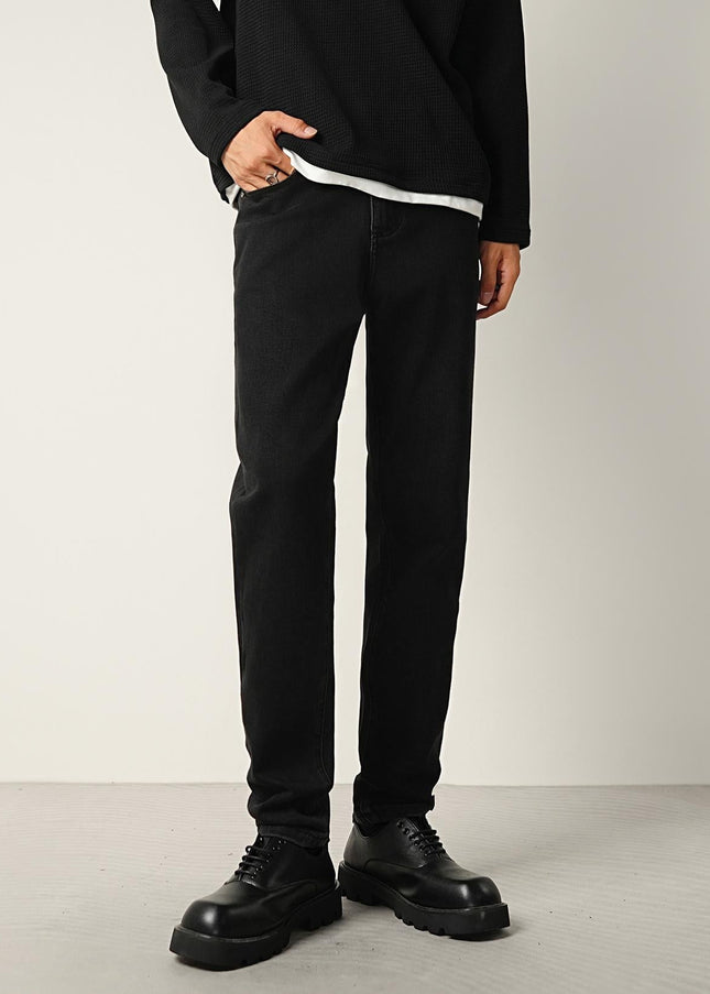 Black Stretch Slim Fit Jeans for Men’s Fall/Winter - Men’s Jeans
