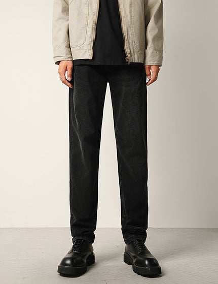 Black Stretch Wash Loose Straight Jeans for Men - 28 / Black - Men’s Jeans