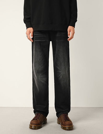 Black Stretch Wash Loose Straight Leg Jeans - 28 / Black - Men’s Jeans