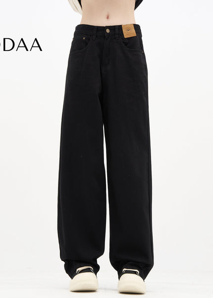 Black Versatile Loose Straight Leg Wide Leg Pants - S / Black - Men’s Jeans