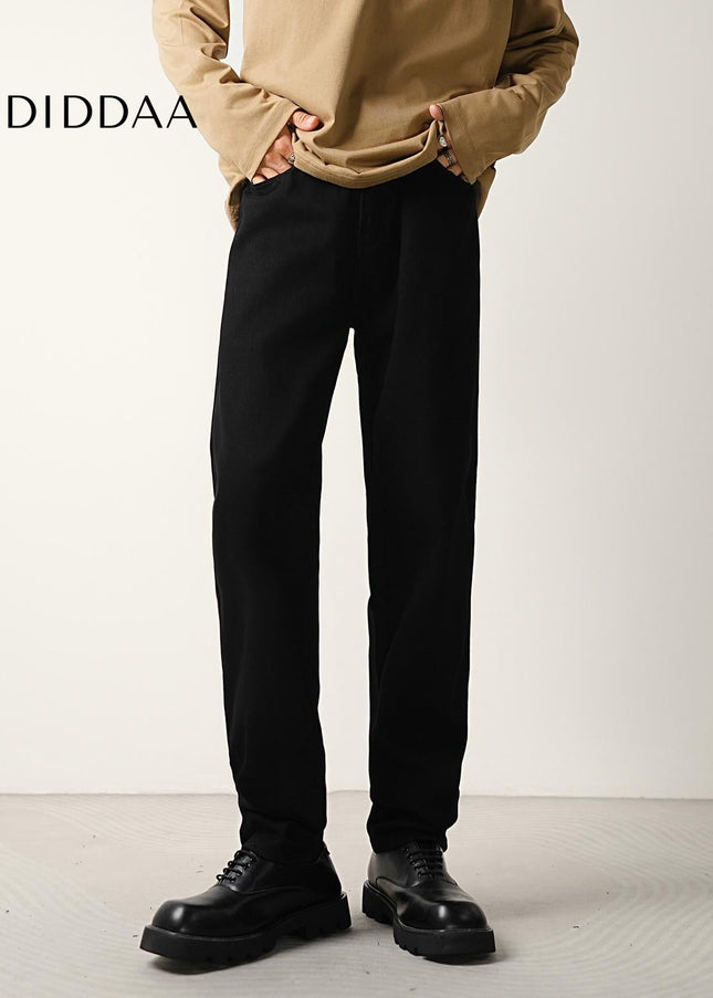 Black Versatile Stretch Commuter Jeans Loose Tapered Leg - Men’s Jeans