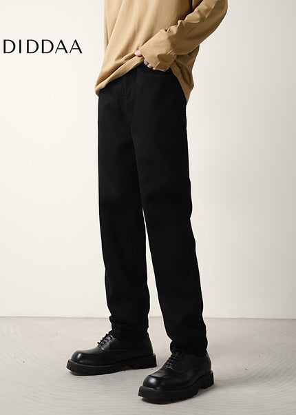 Black Versatile Stretch Commuter Jeans Loose Tapered Leg - Men’s Jeans
