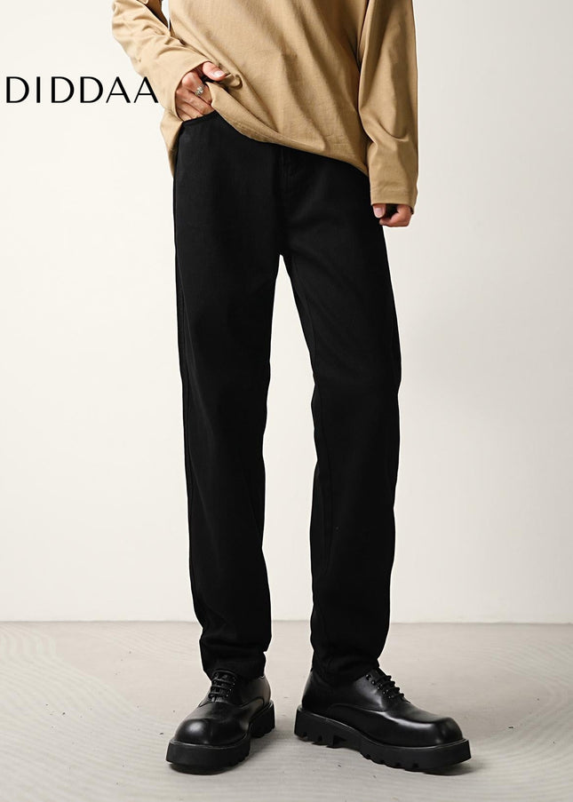Black Versatile Stretch Commuter Jeans Loose Tapered Leg - Men’s Jeans