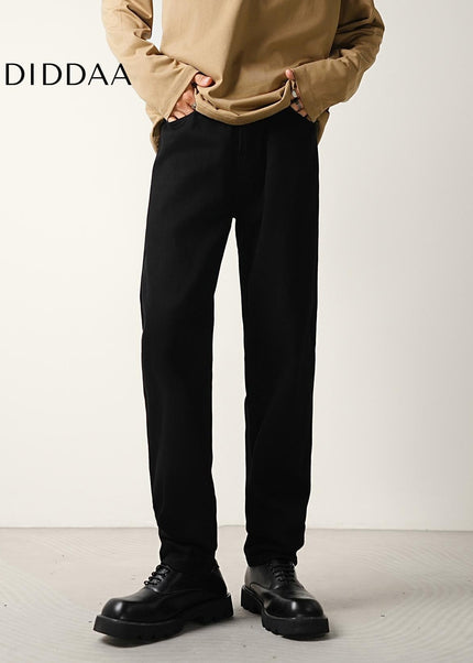 Black Versatile Stretch Commuter Jeans Loose Tapered Leg - Men’s Jeans