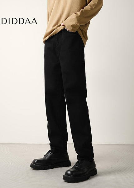 Black Versatile Stretch Commuter Jeans Loose Tapered Leg - Men’s Jeans