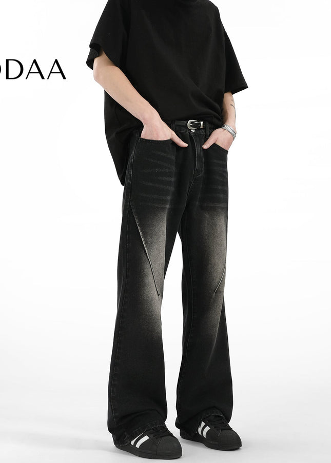 Yellow Distressed High Street Jeans for Men and Women - S / Black - Men’s Jeans
