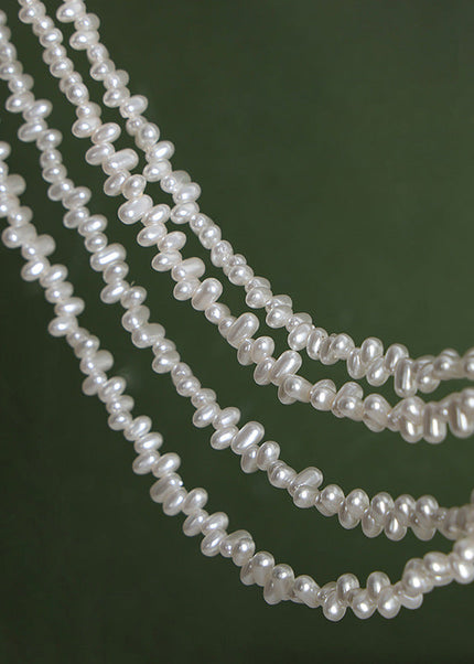 French ins: cold wind, niche high-gloss imitation pearl chain, gentle wind necklace, versatile, sweet and elegant jewelry women