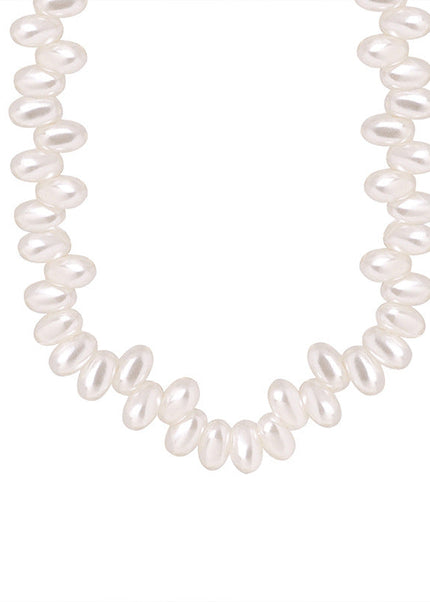 French ins: cold wind, niche high-gloss imitation pearl chain, gentle wind necklace, versatile, sweet and elegant jewelry women