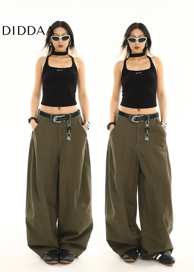 Blue Casual Loose Drape Straight Leg Jeans Women’s Summer - Women’s Jeans