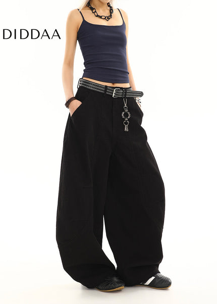 Blue Casual Loose Drape Straight Leg Jeans Women’s Summer - Women’s Jeans