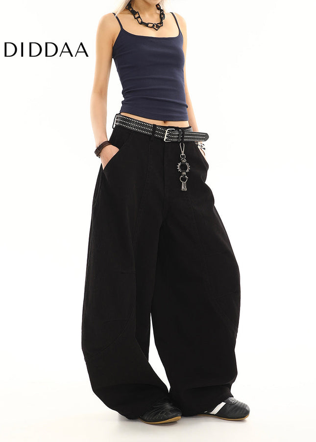 Blue Casual Loose Drape Straight Leg Jeans Women’s Summer - Women’s Jeans