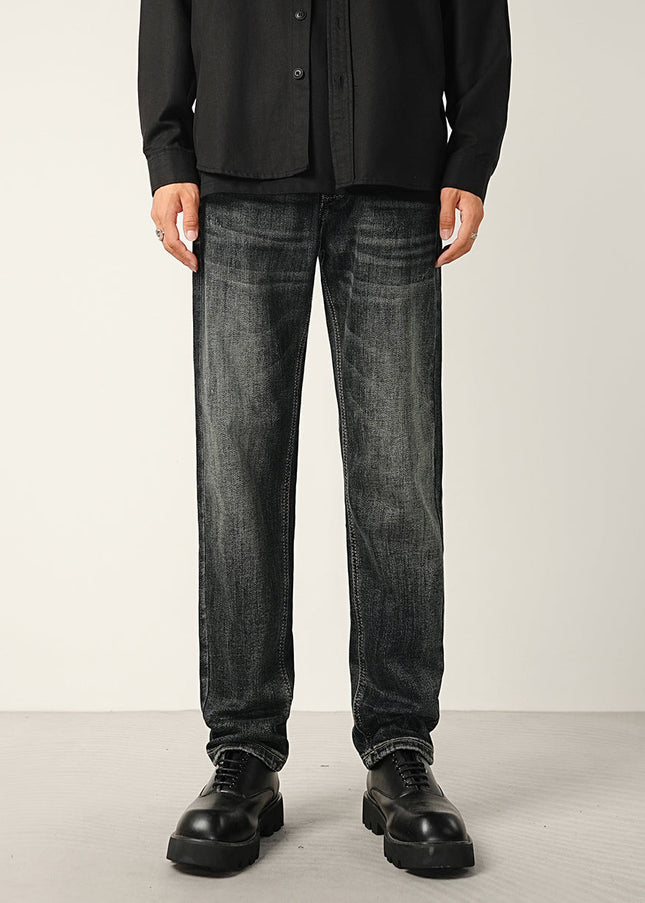 Blue Classic Washed Micro Cone Stretch Jeans - 28 / Dark Grey - Men’s Jeans