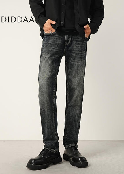 Blue Classic Washed Micro Cone Stretch Jeans - Men’s Jeans
