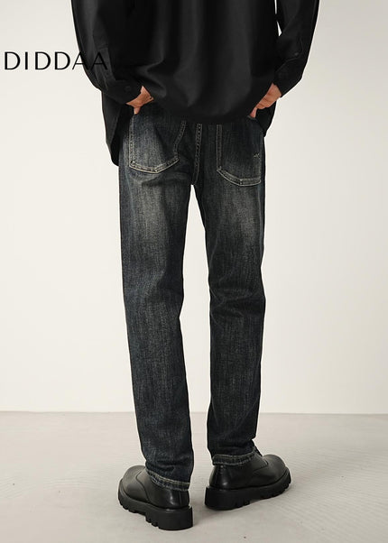 Blue Classic Washed Micro Cone Stretch Jeans - Men’s Jeans