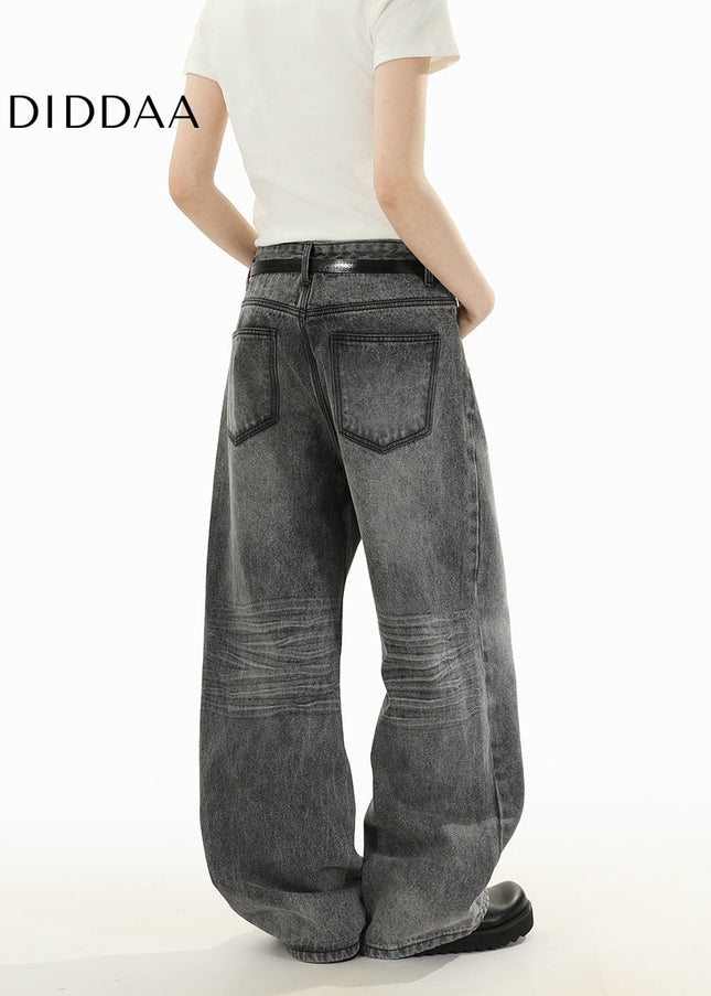Blue Cleanfit Loose Straight Jeans RAVENOASIS Retro Wash - Men’s Jeans