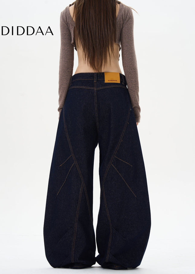 Blue Deconstructed Breasted Jeans by Tail Lang’s Shop - Women’s Jeans