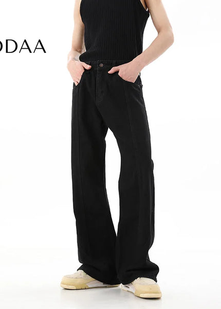 Blue Deconstructed Slim Fit Casual Jeans - S / Black - Men’s Jeans