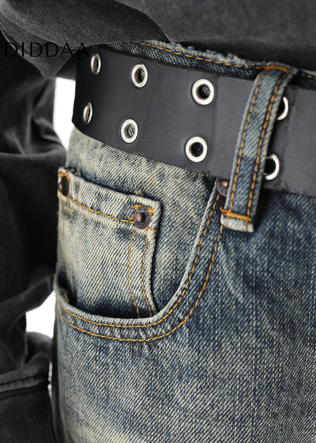 Blue Distressed American Vintage Wash Bootcut Jeans - Men’s Jeans