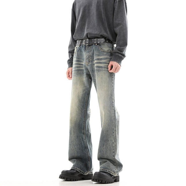 Blue Distressed American Vintage Wash Bootcut Jeans - XS / Blue - Men’s Jeans