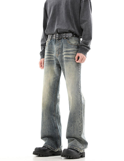 Blue Distressed American Vintage Wash Bootcut Jeans - XS / Blue - Men’s Jeans