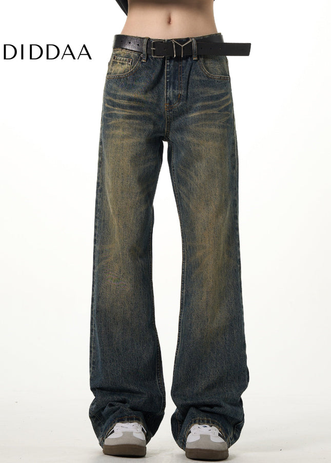 Blue Distressed Bootcut Jeans for Men with Vintage Vibe - Men’s Jeans