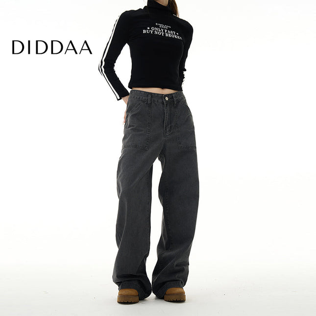 Blue Distressed Cargo Jeans for Men’s High Street Fashion - S / Dark Grey - Women’s Jeans