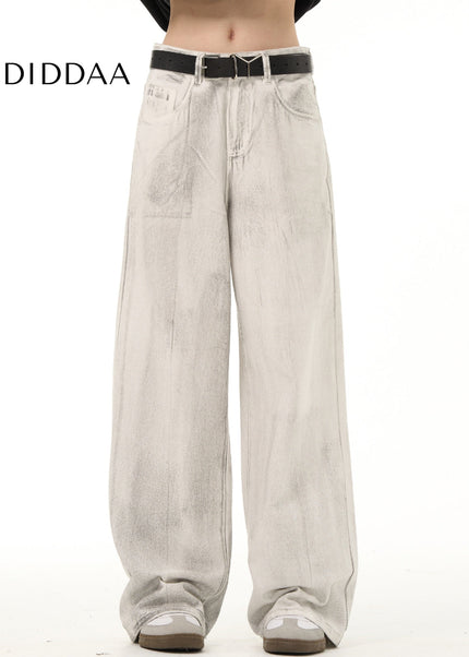 Blue Distressed Drape Jeans with Retro Design for Men - Men’s Jeans