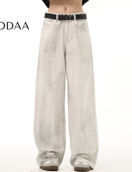 Blue Distressed Drape Jeans with Retro Design for Men - S / White - Men’s Jeans
